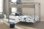 Metal Single Over Single Bunk Bed- Grey Color #052810