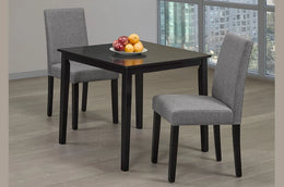 Solid Wood Dining Set with Fabric Chairs- Grey #053105/250
