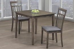 Solid Wood Dining Set with Fabric Seat Chairs Table with Wooden Chairs- Grey #053115