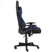 Black/Blue Leather Gaming Chair #033801