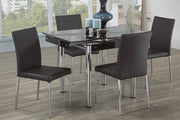 Adjustable Length Tempered Glass Dining Set #053401