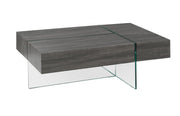 Coffee Table with Storages on Side- Grey Color