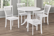 Wooden Round Table Wooden Chairs 5Pcs Dining Set #053815