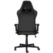 Black/Blue Leather Gaming Chair #033801