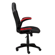 Black/Red Leather Office Chair #033805