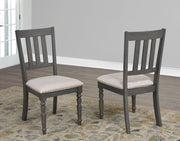 Expandable Top Table with 6 Wooden Chairs Dining Set #035142