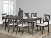 Expandable Top Table with 6 Wooden Chairs Dining Set #035142