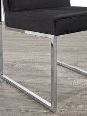 5 Pcs Glass Dining Table Set - Black