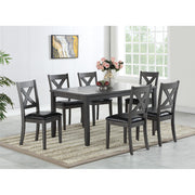 7 Pcs Dining Table Set- Grey - #030276