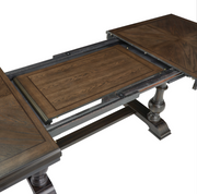 Expandable Solid Wood Dining Table Set