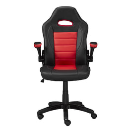Black/Red Leather Office Chair #033805
