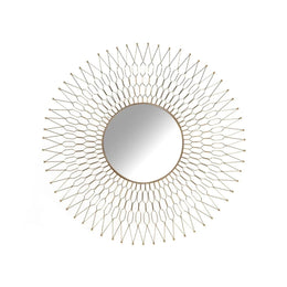 Round Wall Mirror with Golden Border #101315