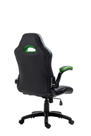 Black/Green Leather Office Chair #033807