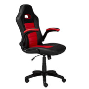 Black/Red Leather Office Chair #033805
