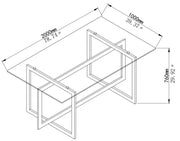 Glass Dining Table Set - White #035006