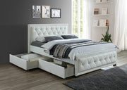 PU Leather Upholstered Bed with 2 Drawers