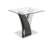 Glass top with Wooden Base Coffee Table, End Table and Sofa Table