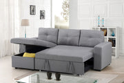 Sectional Sofa Bed With Reversible Storage Chaise - Grey Color #179031