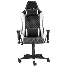 Black/White Leather Gaming Chair #033802