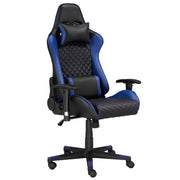 Black/Blue Leather Gaming Chair #033801