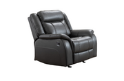 Manual Gel Leather Recliner 3Pcs Set- Grey