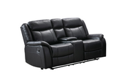 Gel Leather Manual Recliner 3Pcs Set- Black -11926
