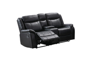 Gel Leather Manual Recliner 3Pcs Set- Black -11926