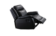 Gel Leather Manual Recliner 3Pcs Set- Black -11926