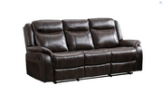 Gel Leather Manual Recliner 3Pcs Set- Brown -11926