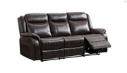 Gel Leather Manual Recliner 3Pcs Set- Brown -11926