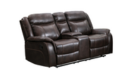 Gel Leather Manual Recliner 3Pcs Set- Brown -11926