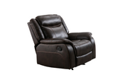 Gel Leather Manual Recliner 3Pcs Set- Brown -11926