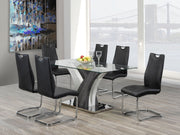 Glass Top Dining Set -Black #030790