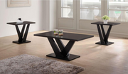 3 Pcs Wooden Coffee Table Set -Black #Carla