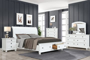 Solid Wood Bedroom Set -White Color #05CHARL