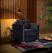 Turkish Made 3Pcs Sofa Set with Underneath Storage-Grey Color