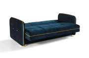 Turkish Made 3Pcs Sofa Set with Underneath Storage-Blue Color