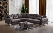Turkish Made Sectional Sofa Bed with Storage- Grey Color #16MARI