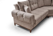 Turkish Made Sectional Sofa Bed with Storage- Beige Color #16MARI