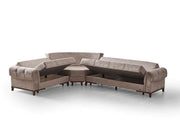 Turkish Made Sectional Sofa Bed with Storage- Beige Color #16MARI