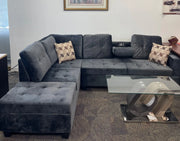 Velvet Upholstered with RHF/LHF Chaise #16TANYA