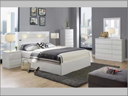 Modern Lacquer Finish Eyes Bedroom Set - White Color #15EYES