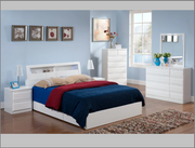 Modern Lacquer Finish Bedroom Set - White Color #15KURARA