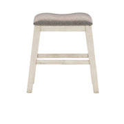 Wooden Counter Height Table with Side Shelves and Counter Stools 5Pcs Set