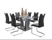 7Pcs Glass Top Dining Set