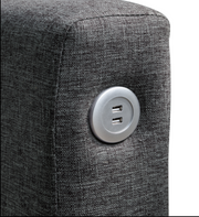 Fabric Upholstered Bed with 2 USB Ports- 115782