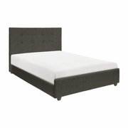 Grey Linen Upholstered Platform Bed- 111890