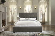 Grey Linen Upholstered Platform Bed- 111890