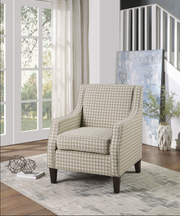 Textured Fabric Accent Chair- khaki Color #111110