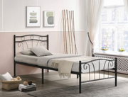 Single/Twin Metal Platform Bed- Black Color